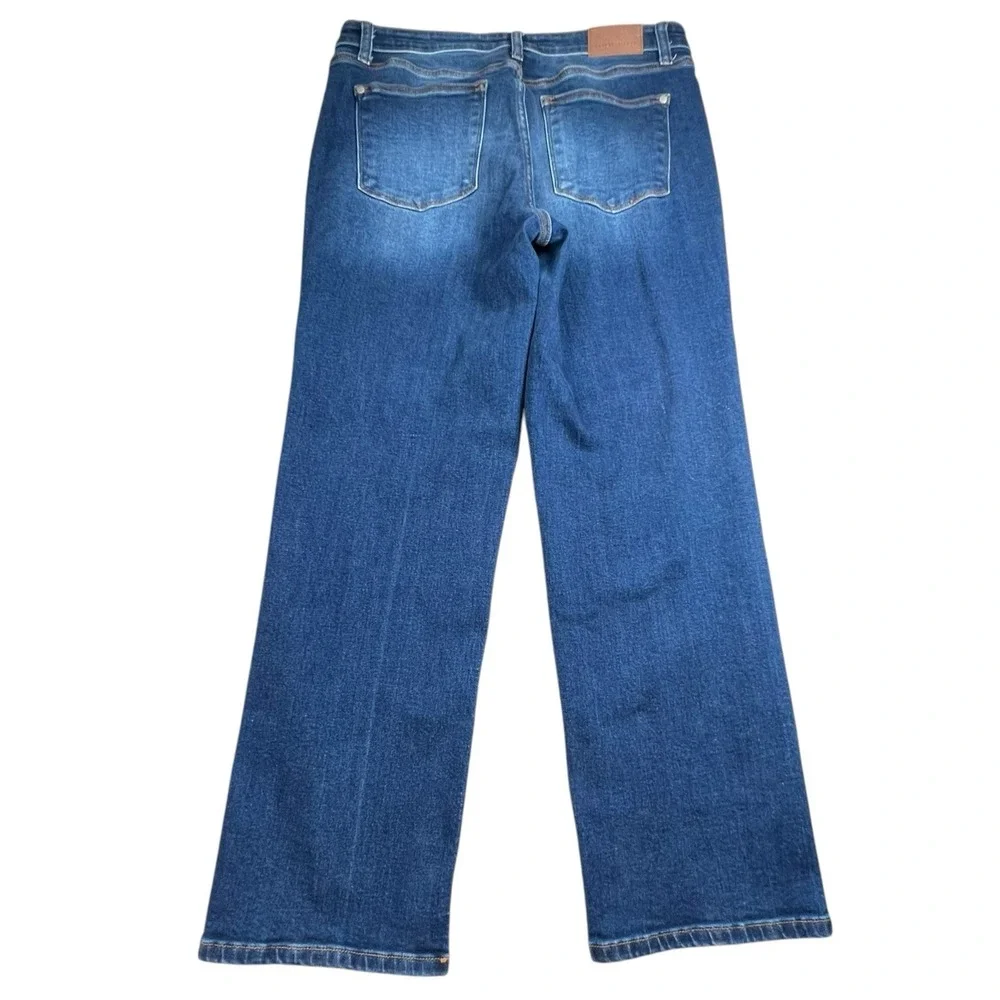 Judy Blue Womens 15/32 Straight Fit Dark Wash High Rise Stretch‎ Denim Jeans
